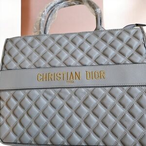 Dior Quilted Gray Duffel Bag